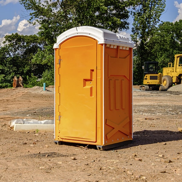 how often are the porta potties cleaned and serviced during a rental period in Ennis